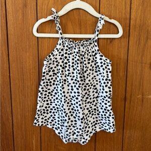 Old Navy SBlack and White Polka Dot Kids Romper
